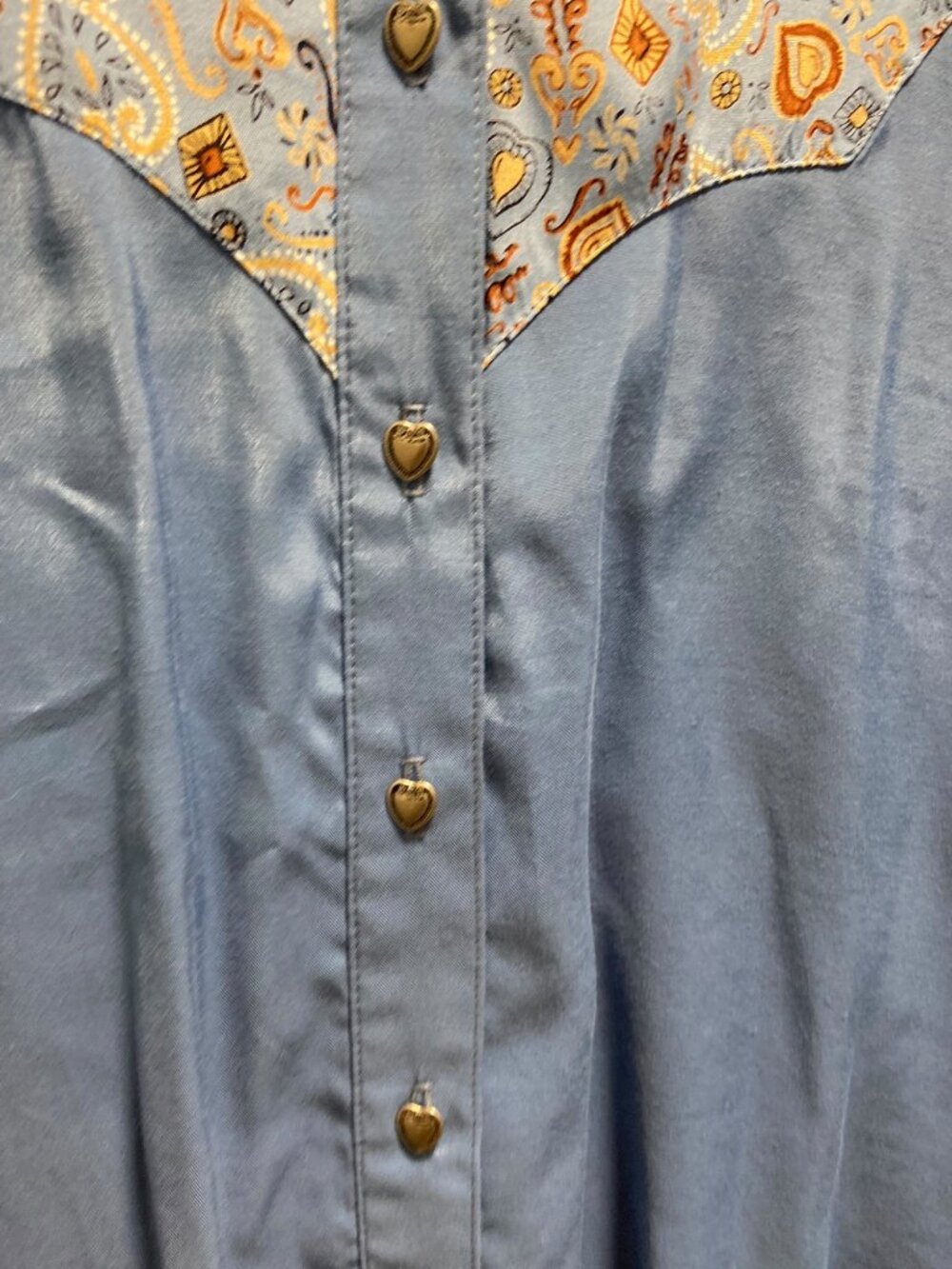 Vintage Desert West Button Down Western Shirt Blue Size XS Rodeo Country Spring - Picture 8 of 13